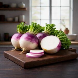 Navet Blanc à Collet Violet – Fraîcheur, Croquant et Saveur Subtilement Poivrée