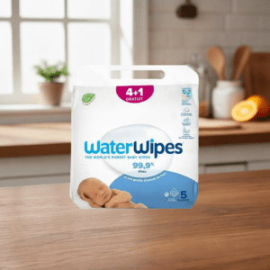 WaterWipes Lingettes Pures – Lot de 4 + 1 Gratuit – 300 Lingettes