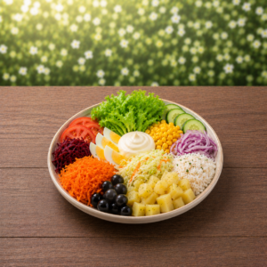 Salade de crudités– Le Repas Complet, Frais et Gourmand