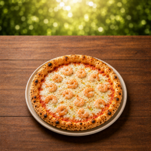 La Pizza Crevette – La Douceur Marine aux Deux Sauces au Choix
