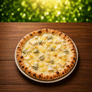 La Pizza 5 Fromages Crémée  – L&rsquo;Apothéose Fondante au Bleu, Brie, Edam et Feta
