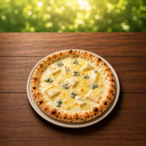 La Pizza 4 Fromages  – Le Festin Fondant au Bleu, Gruyère et Edam